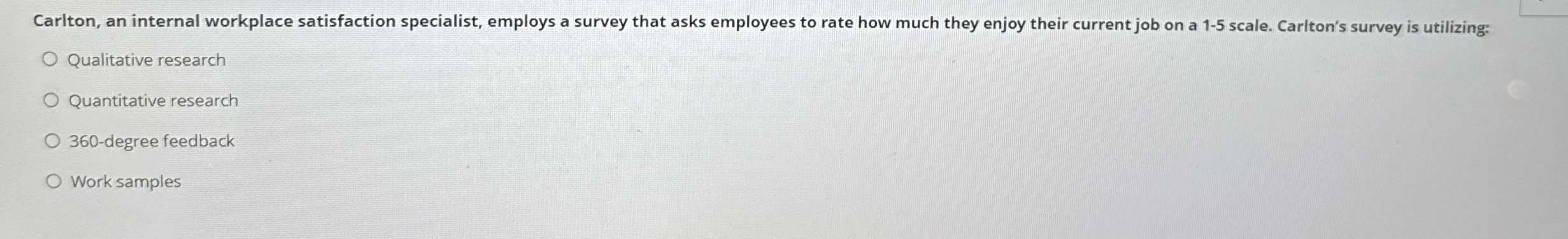 Carlton, an internal workplace satisfaction