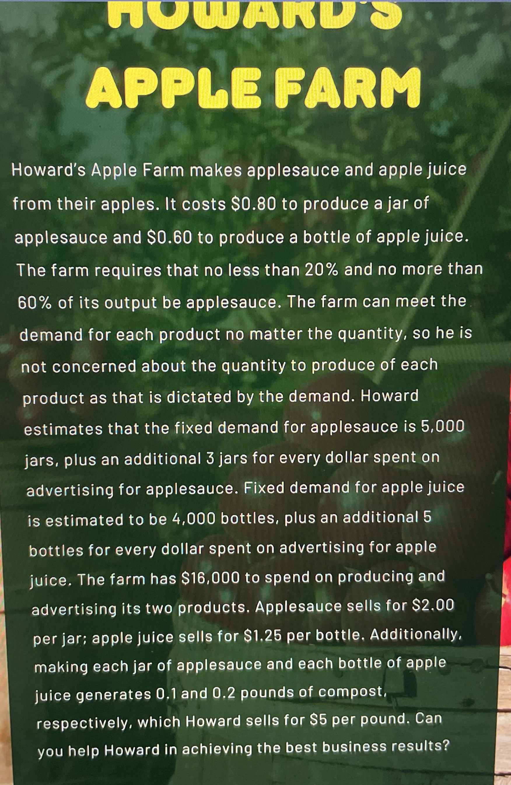 Develop a spreadsheet, the solver window, its