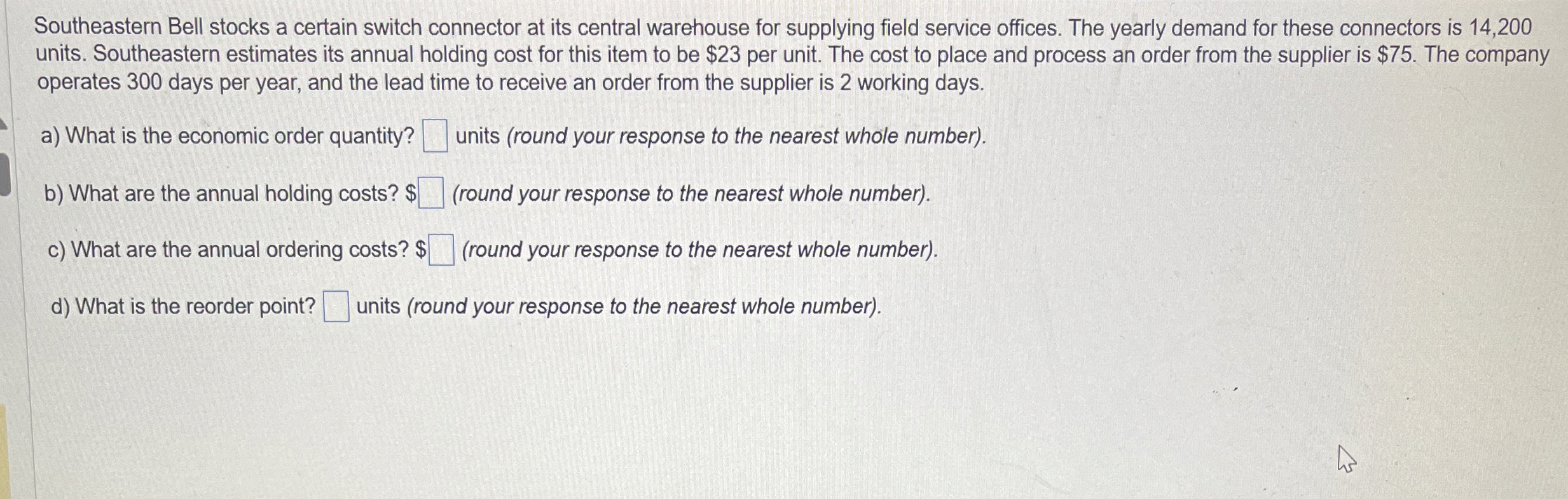Southeastern Bell stocks a certain switch