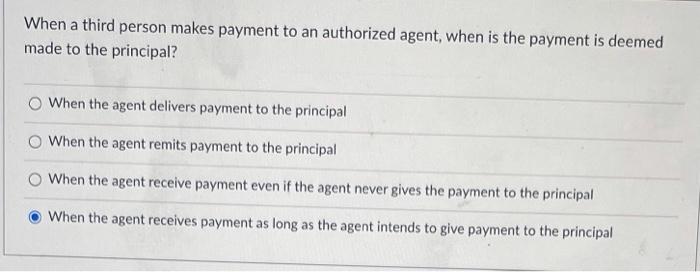 When a third person makes payment to an