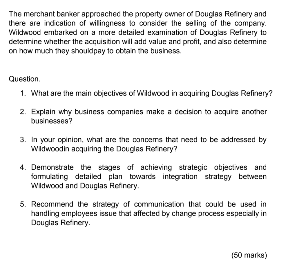SECTION B Case Study 2: Wildwood Manufacturing