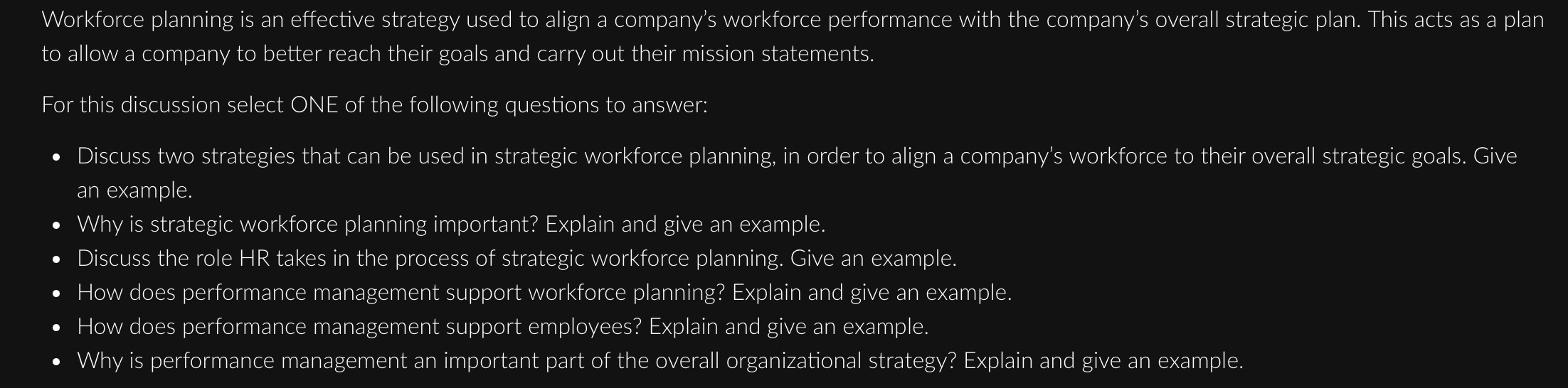 Workforce planning is an effective strategy used
