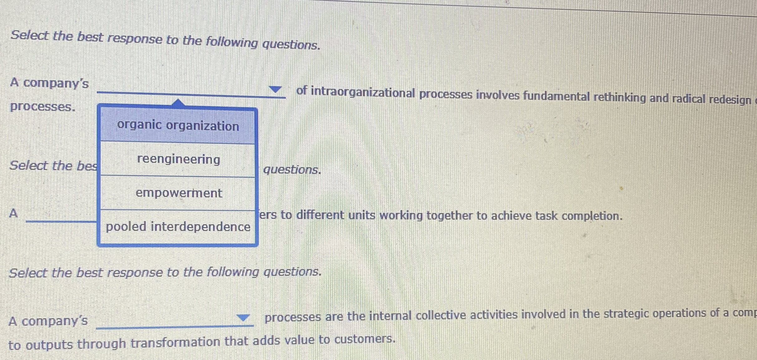 Select the best response to the following