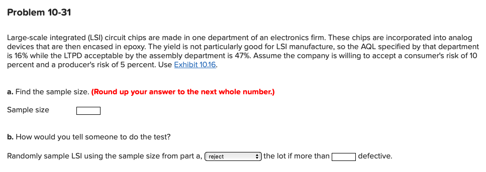 Problem 10-31 Large-scale integrated (LSI)