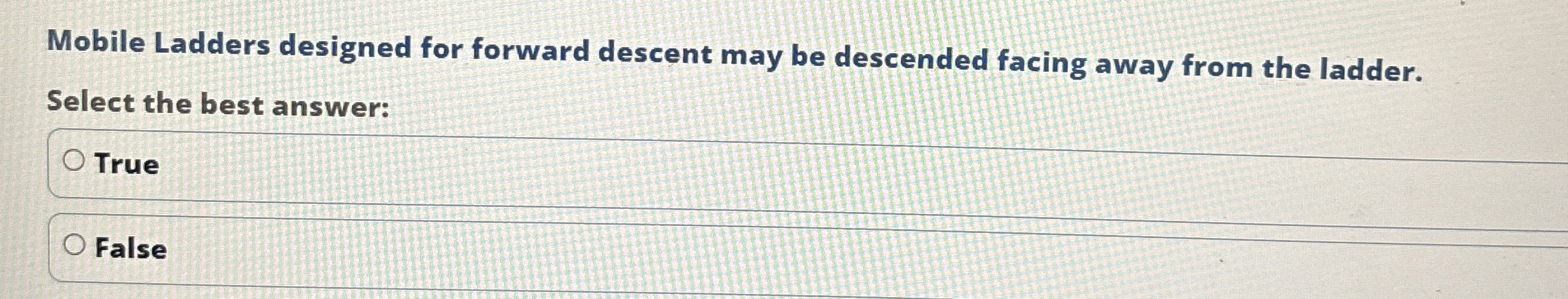 Mobile Ladders designed for forward descent may