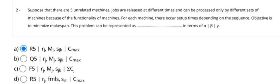 Answer the following multiple choices questions :