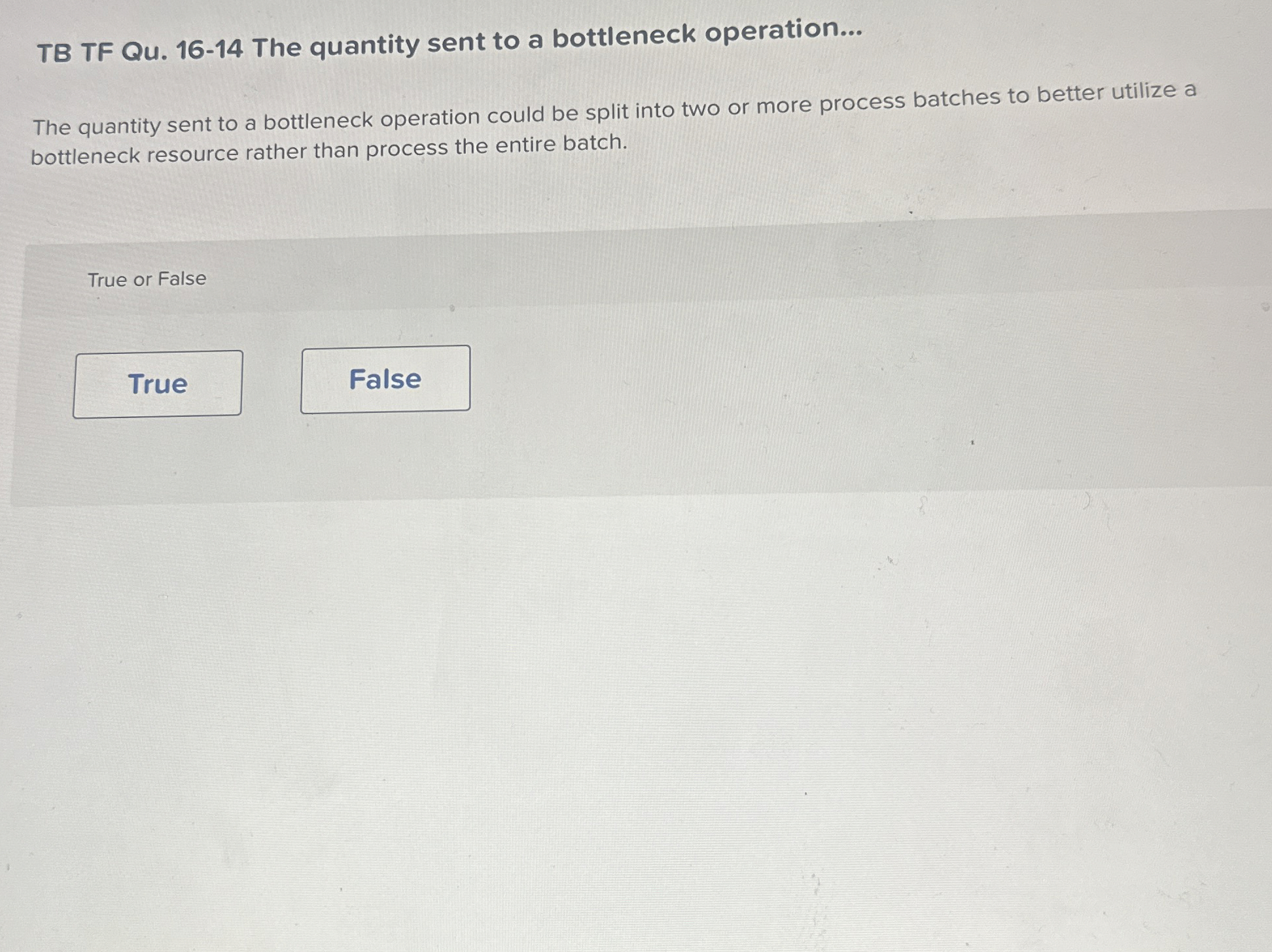 TB TF Qu . 1 6 - 1 4 The quantity sent to a