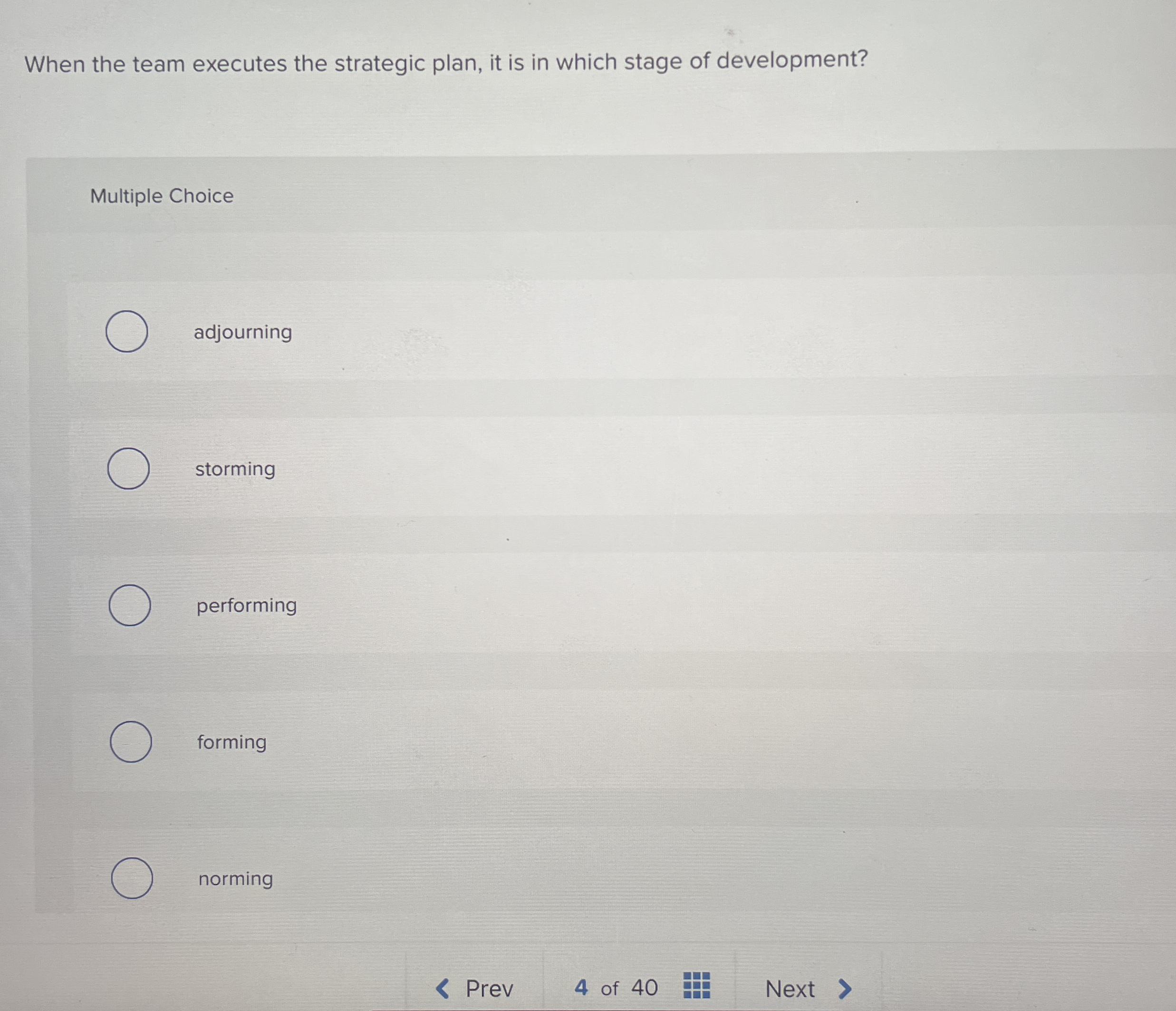 When the team executes the strategic plan, it is