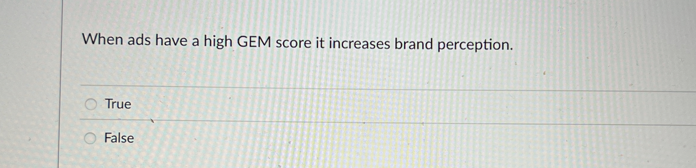 When ads have a high GEM score it increases brand