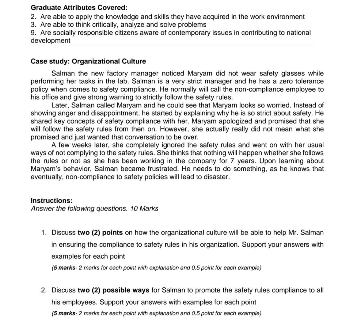 Graduate Attributes Covered: 2. Are able to apply