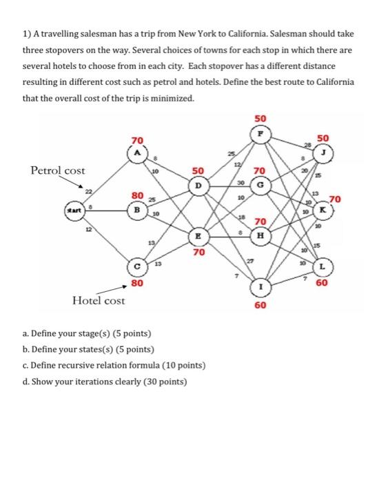 solve this question using backward recursive 1) A