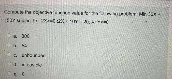 Compute the objective function value for the