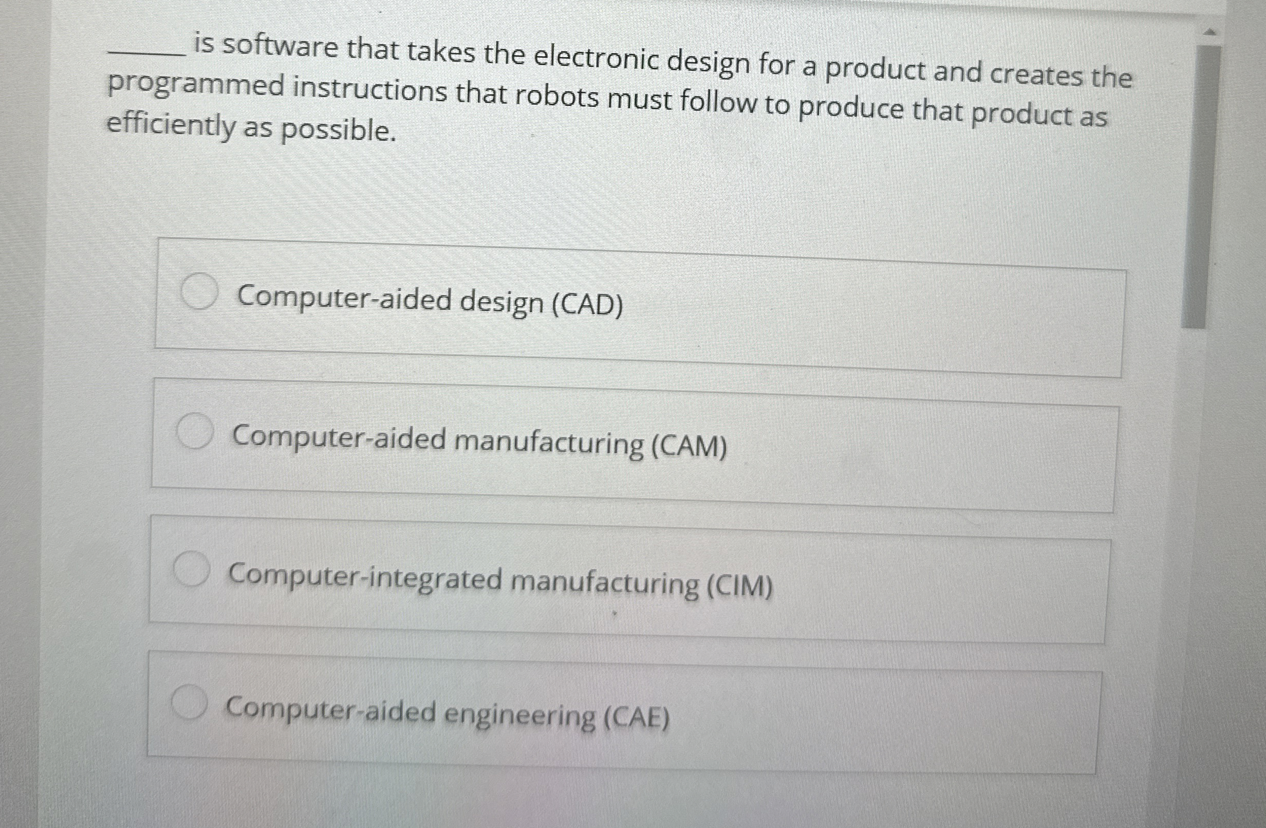 q , is software that takes the electronic design