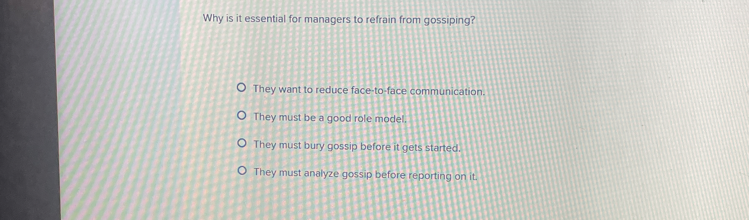 Why is it essential for managers to refrain from