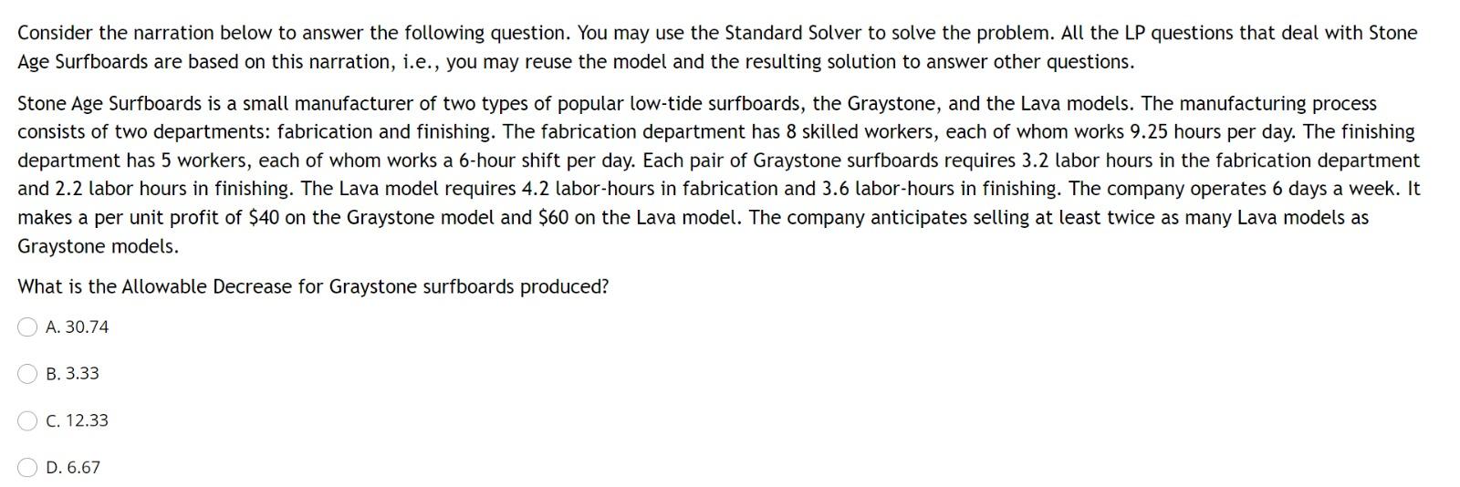 Consider the narration below to answer the