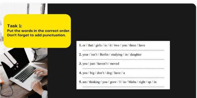 Task 1: What can a good host say? Use the words