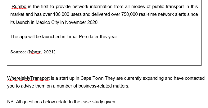 Read the case study below and answer the