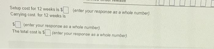 Develop a E0Q solution and calculate total