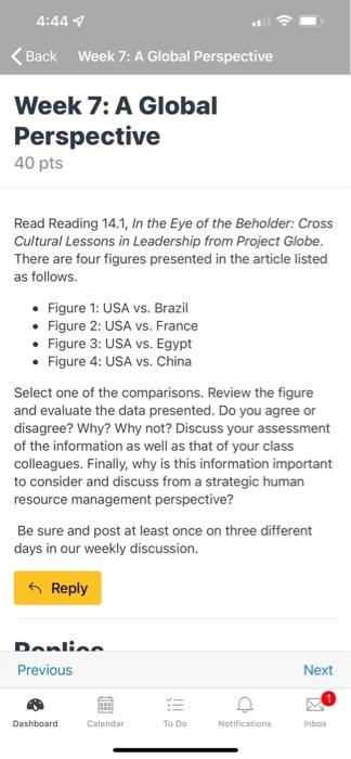 4:444 Back Week 7: A Global Perspective Week 7: A