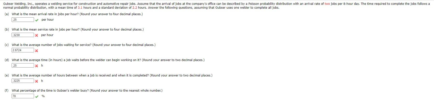 Please make sure answers are correct including