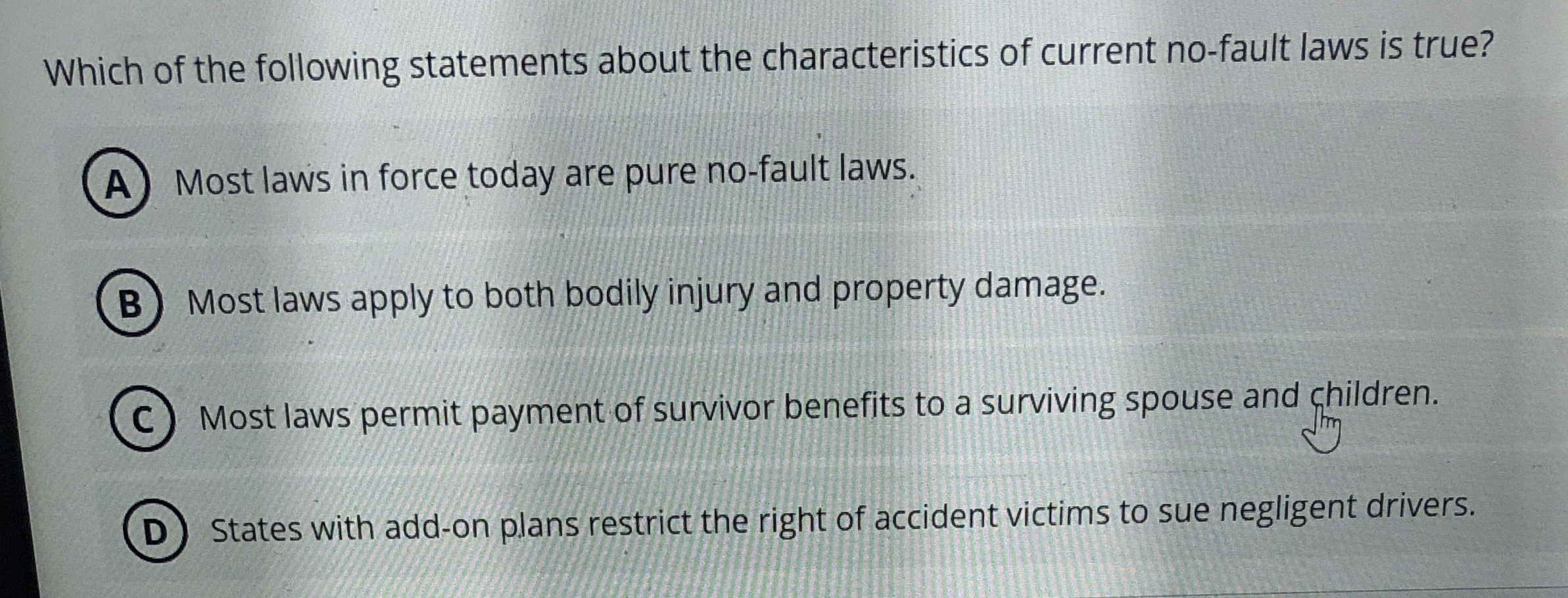 Which of the following statements about the