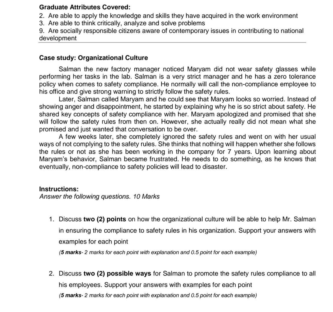 Graduate Attributes Covered: 2. Are able to apply