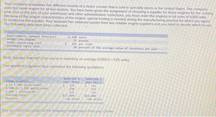 Need help with b-1! Your company assembles five