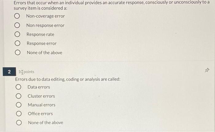 Errors that occur when an individual provides an