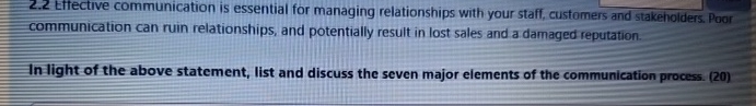 2 . 2 Etfective communication is essential for
