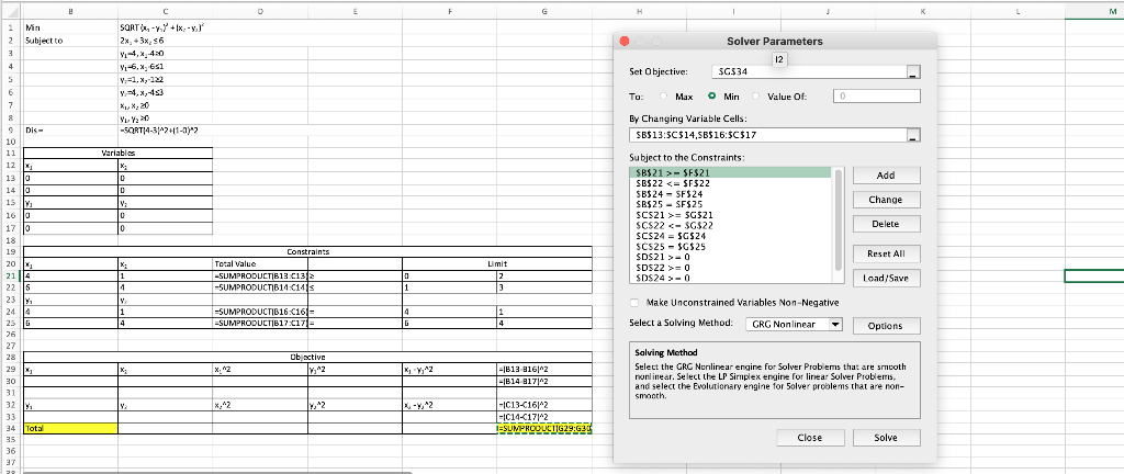 Need help with the formula's/solver on the