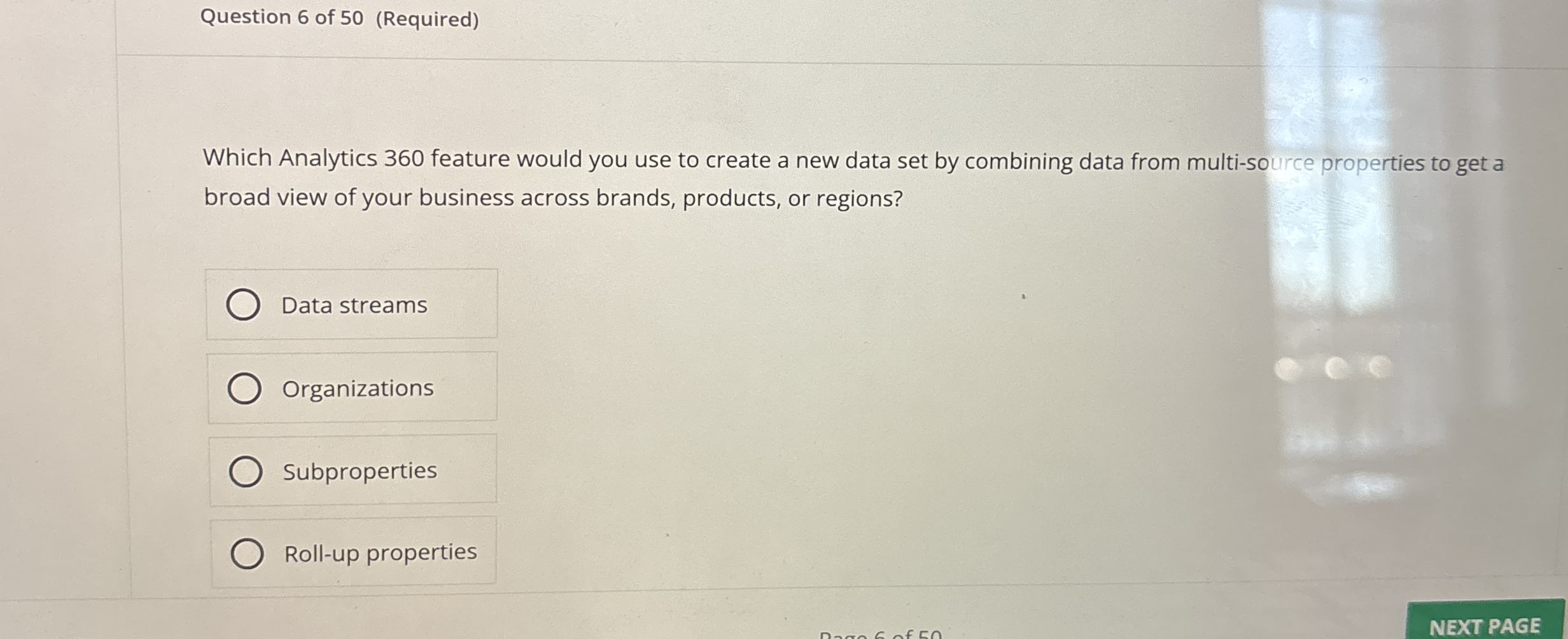 Question 6 of 5 0 ( Required ) Which Analytics 3