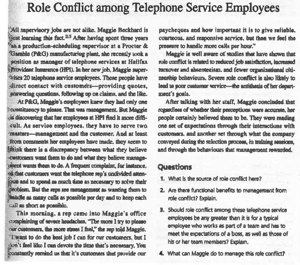 1.Identify ONE problem in the case. Then, analyze