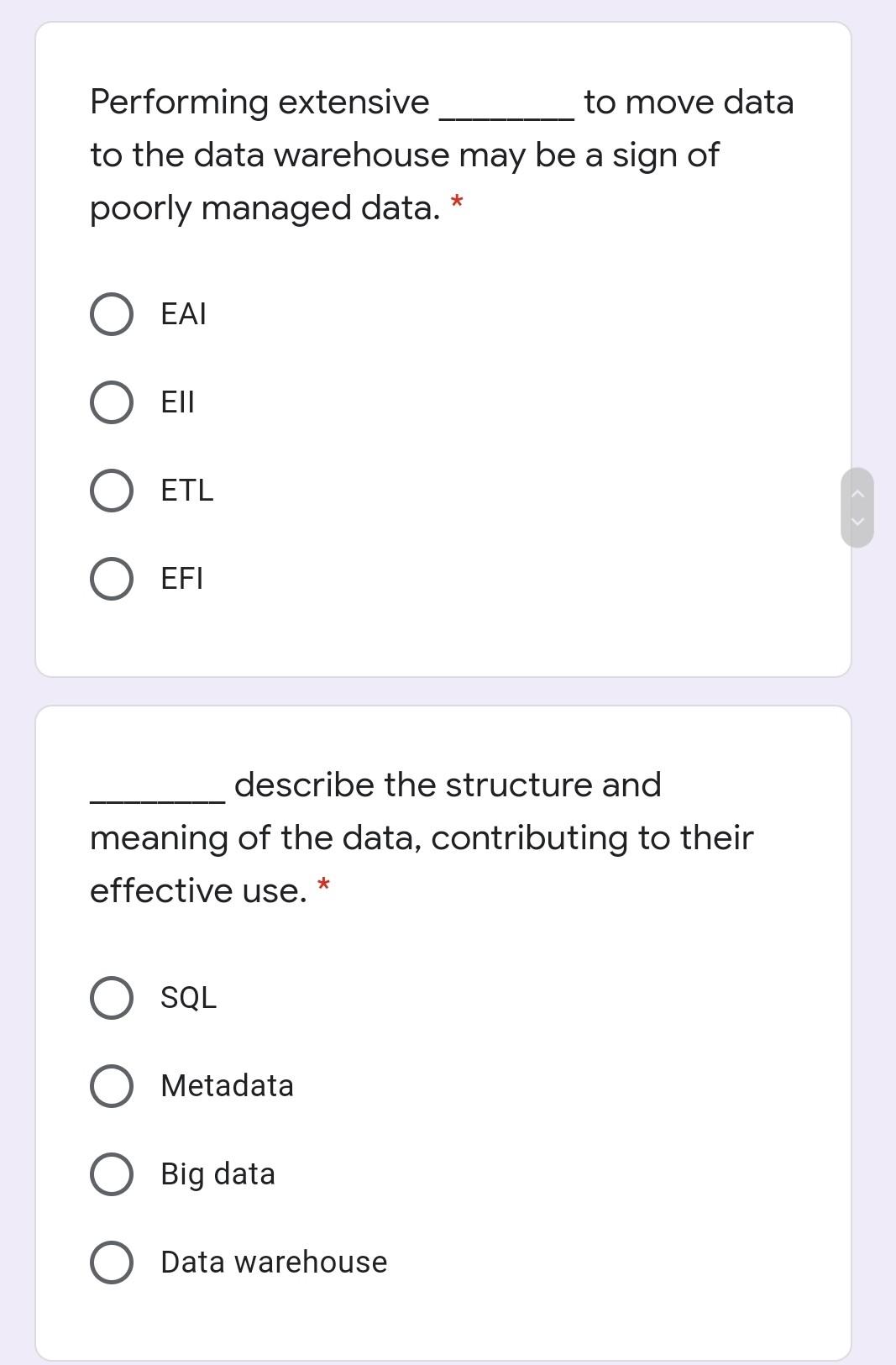Performing extensive to move data to the data