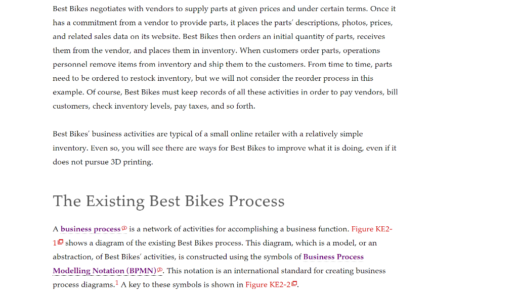 Summarize Best Bikes Business operations using