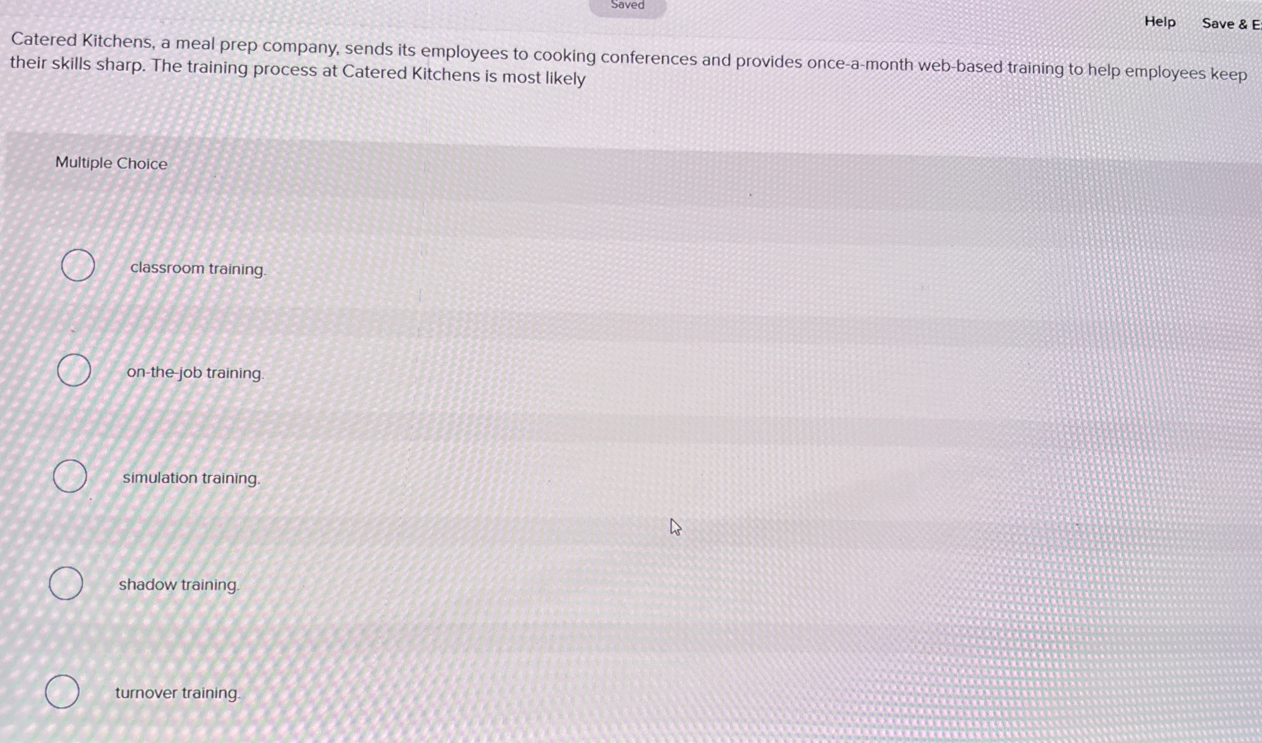 Saved Help Save & Catered Kitchens, a meal prep