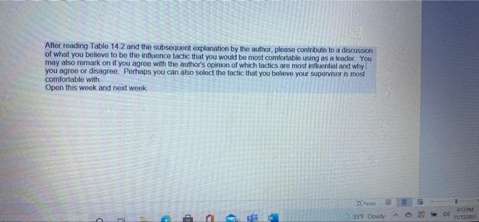 After reading Table 14.2 and the subsequent