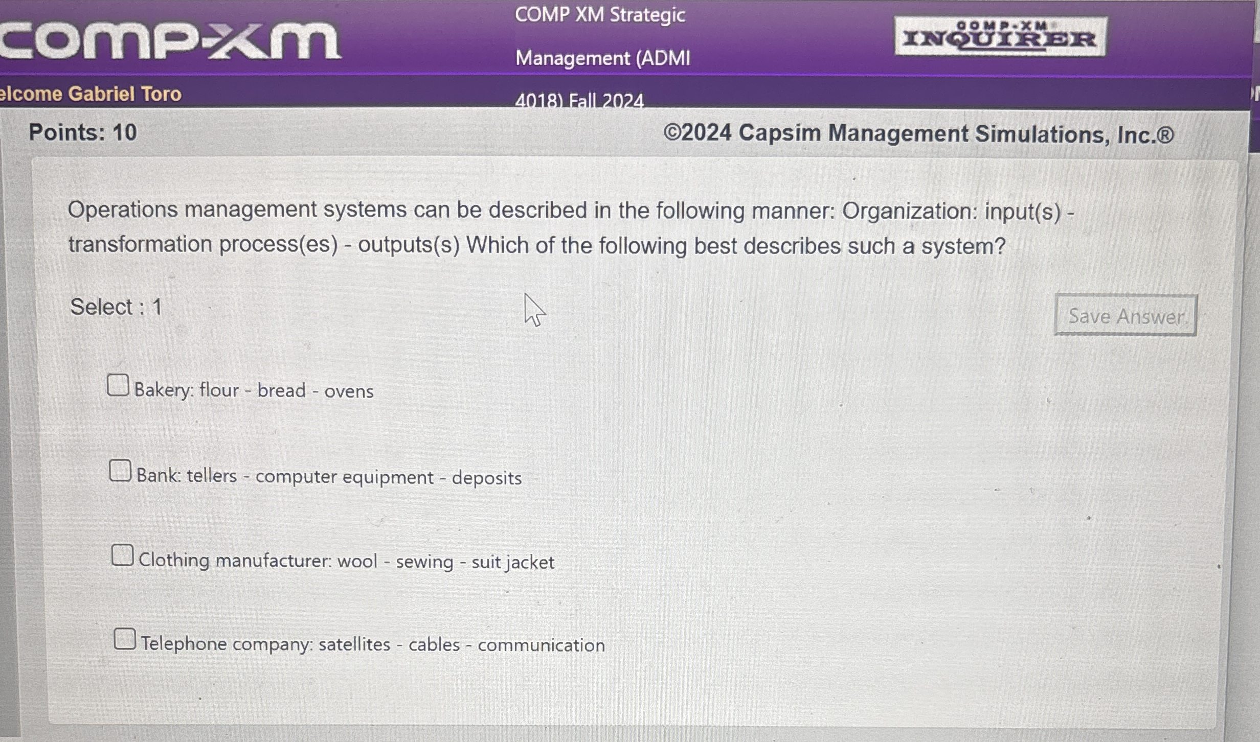 compizm COMP XM Strategic Icome Gabriel Toro