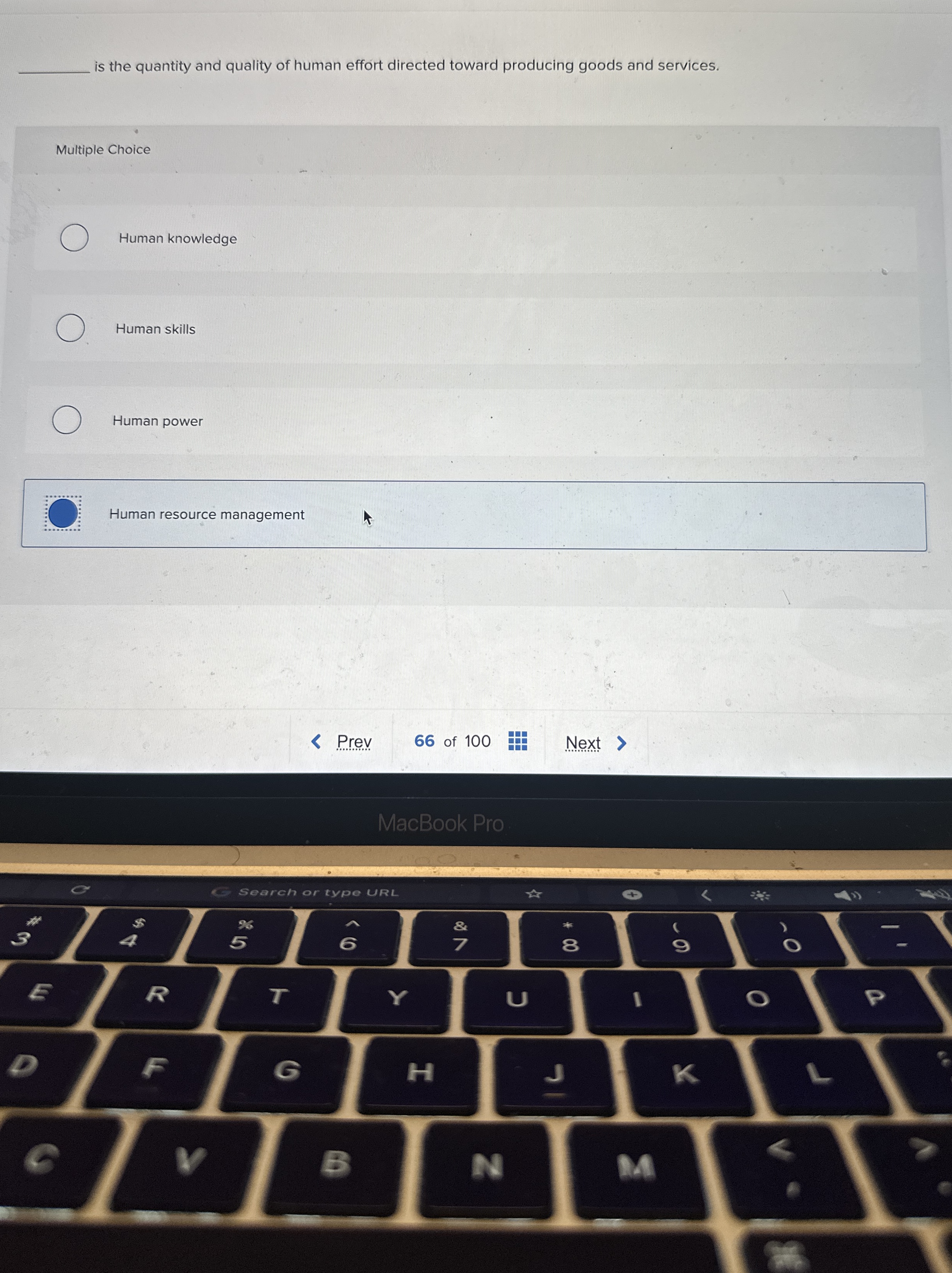 is the quantity and quality of human effort