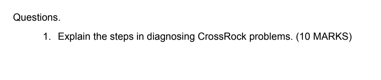 Case Study 1 CrossRock Until 2007, CrossRock was