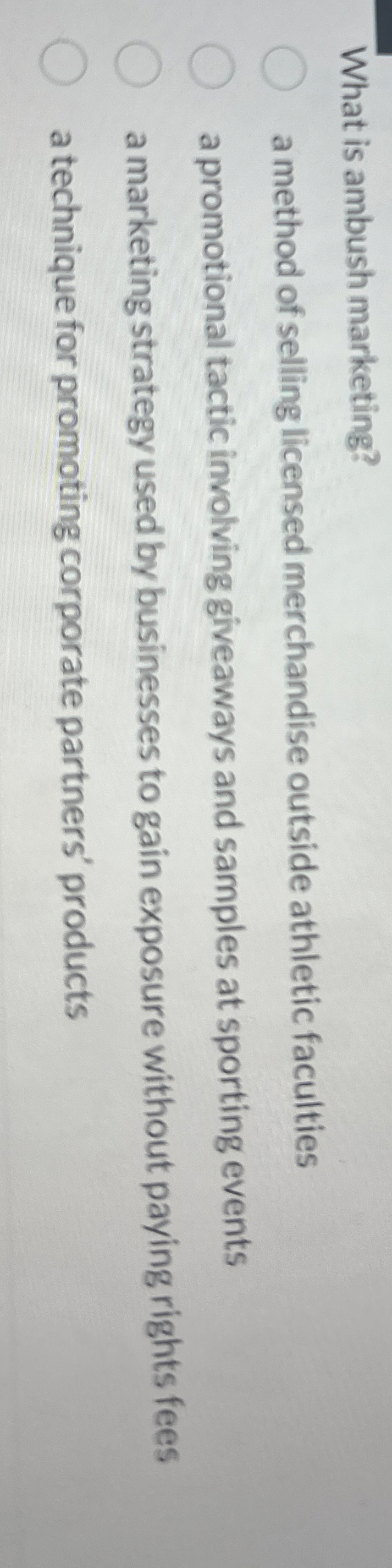 What is ambush marketing? a method of selling