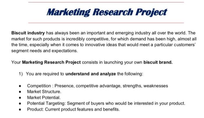 Marketing research I need the product part