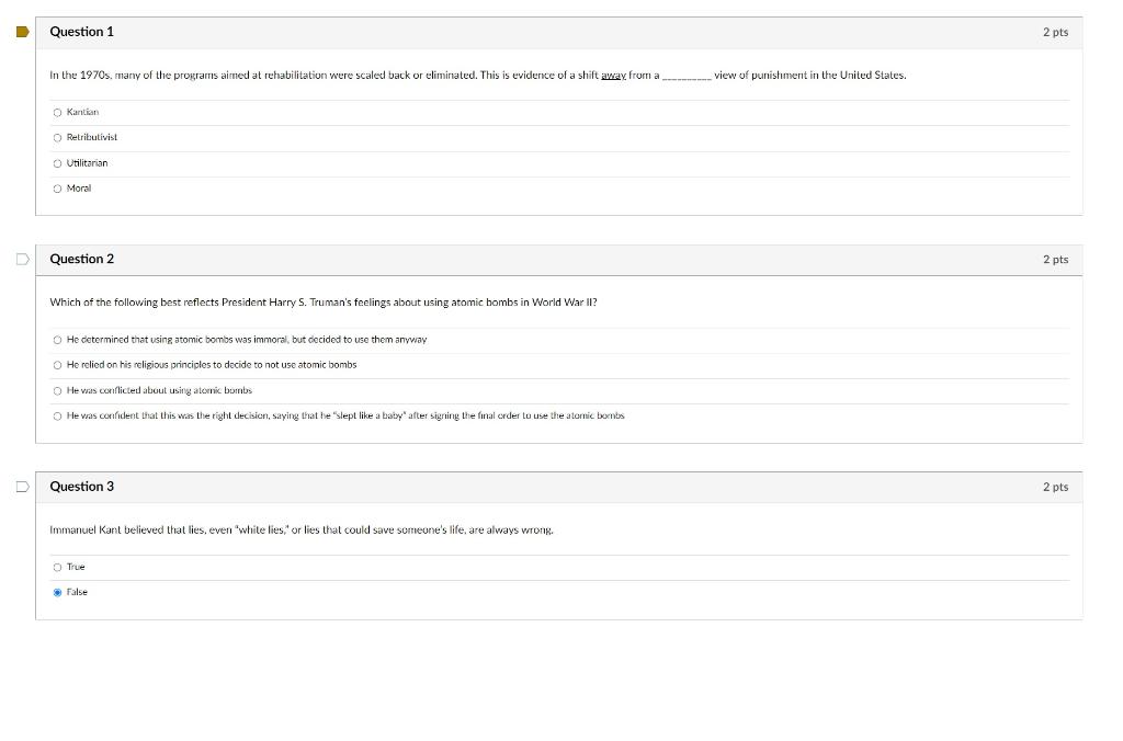 Please help with these quesitons Question 1 2 pts
