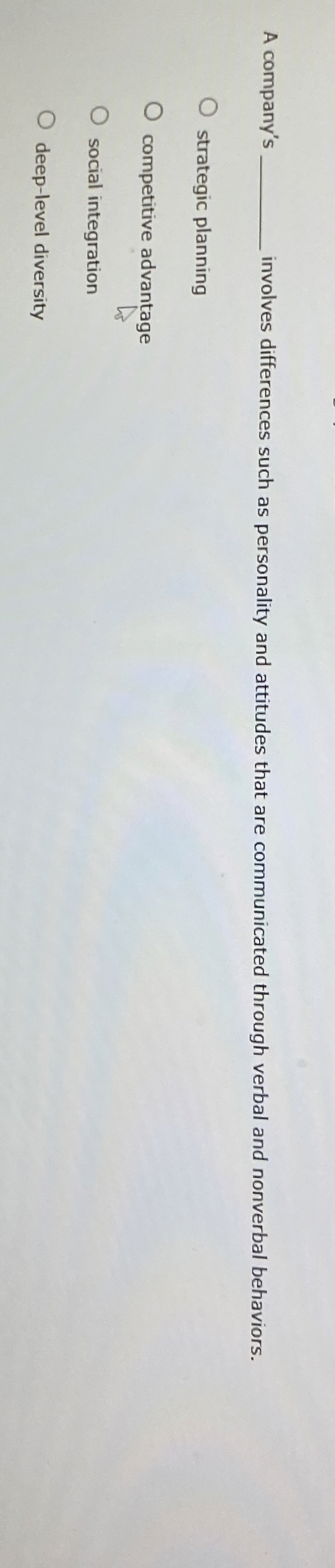 A company's q , involves differences such as