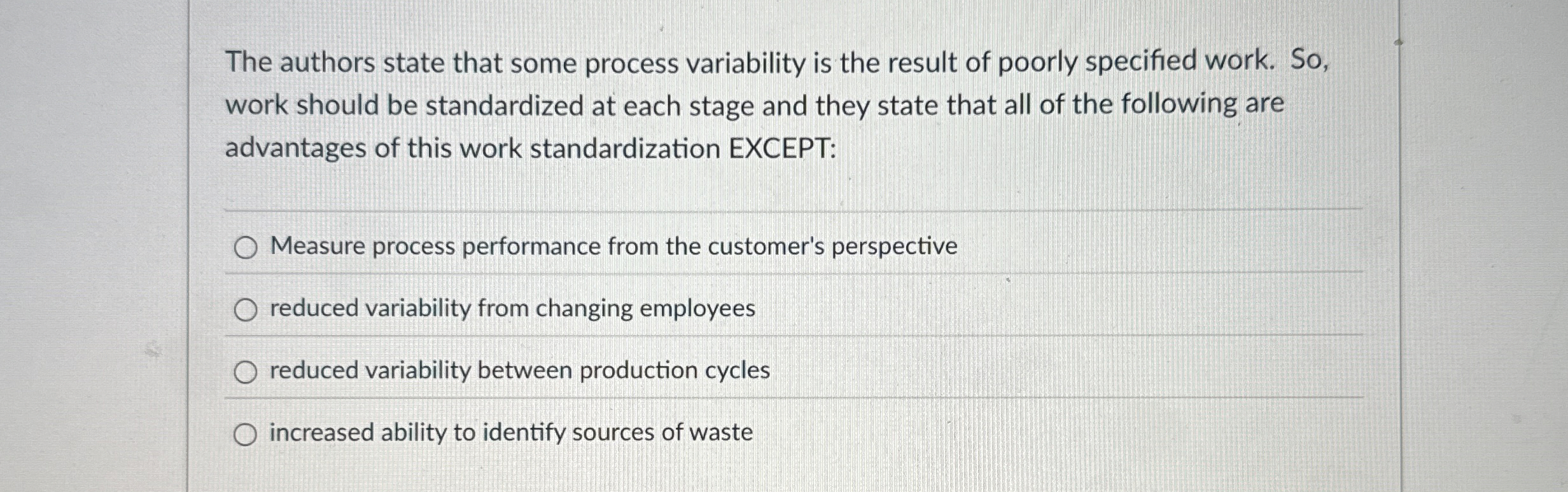 The authors state that some process variability