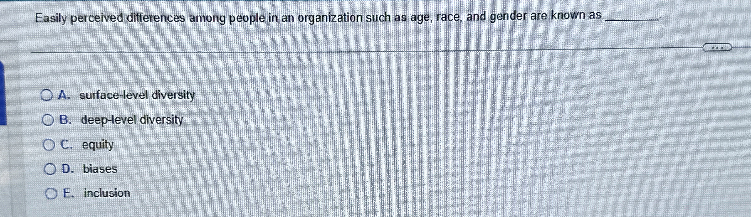 Easily perceived differences among people in an