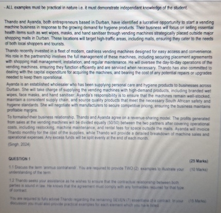 All examples must be practical in nature i . it