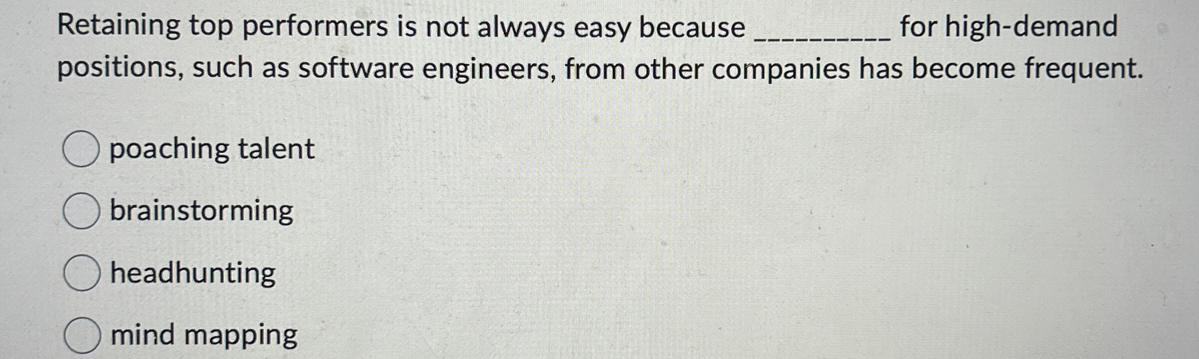 Retaining top performers is not always easy