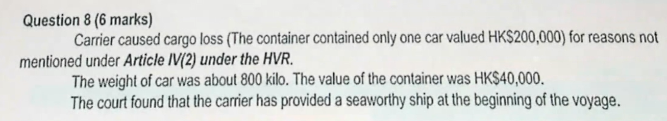 2) If the shipper did not declare the car value