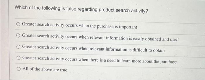 36 please help! Which of the following is false