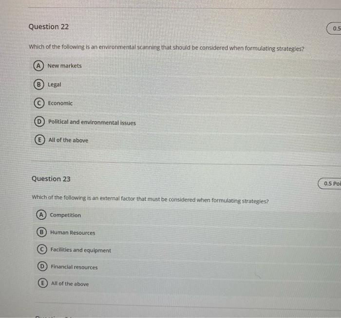 Question 18 0.5 The labor content in